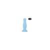 Plug anal ventouse bleu pastel taille M 